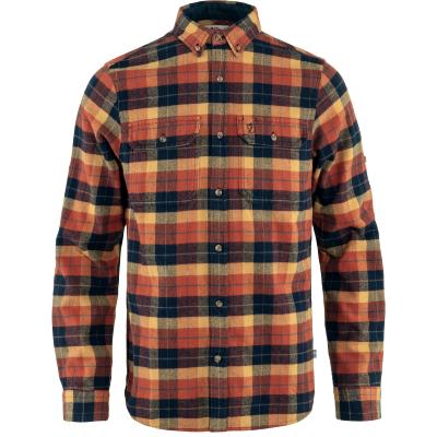 Chemise Singi Heavy Flannel Shirt - Autumn Leaf/Dark Navy