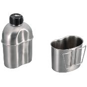 Stainless Steel Canteen - Gourde + Quart en inox