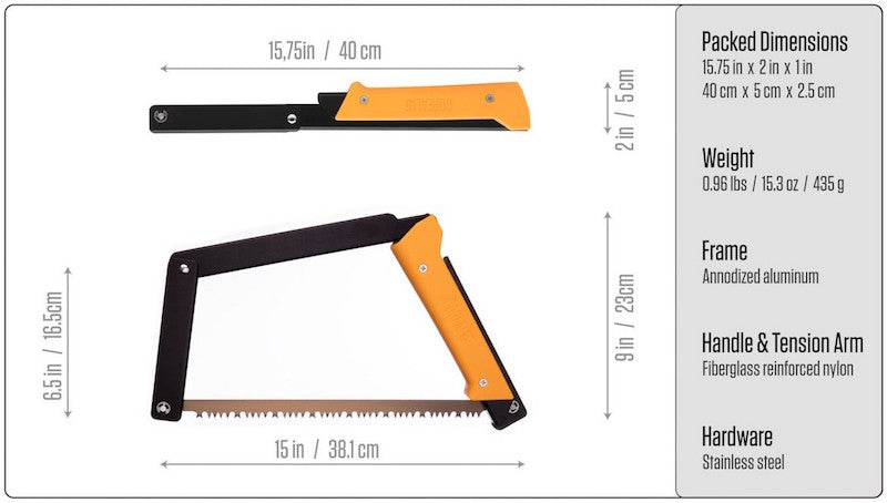 Scie pliante Boreal 15 - Noir / Jaune
