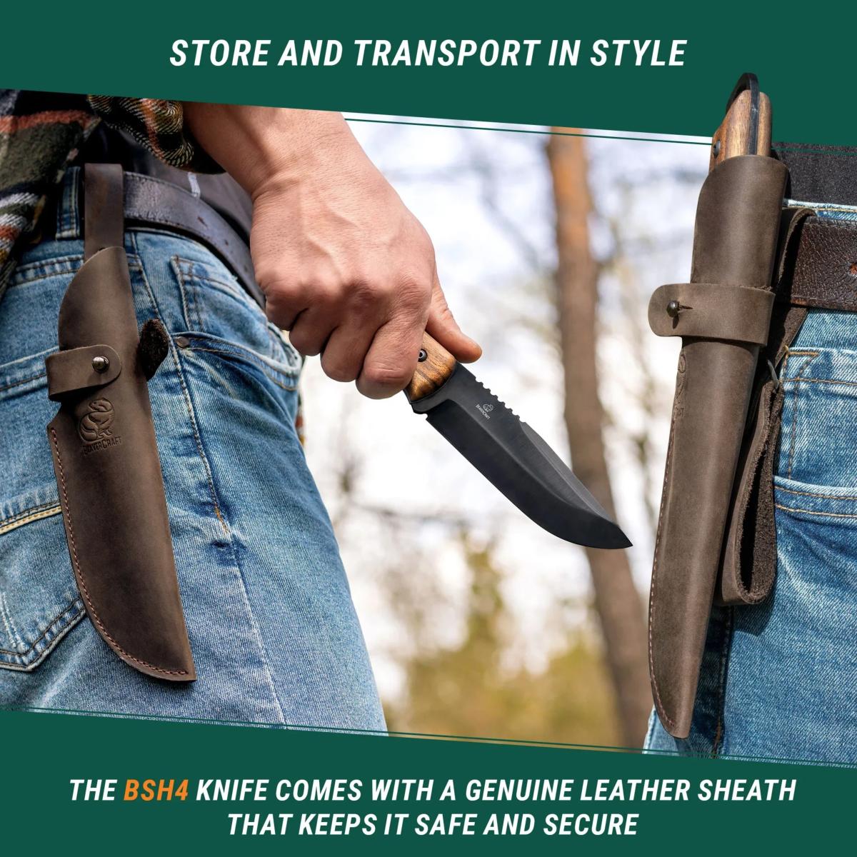 Couteau Bushcraft BSH4 Dusk Carbon