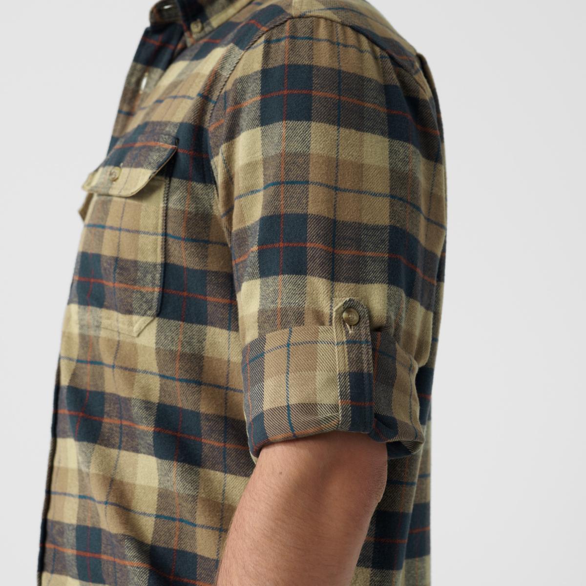 Chemise Singi Heavy Flannel Shirt - Autumn Leaf/Dark Navy