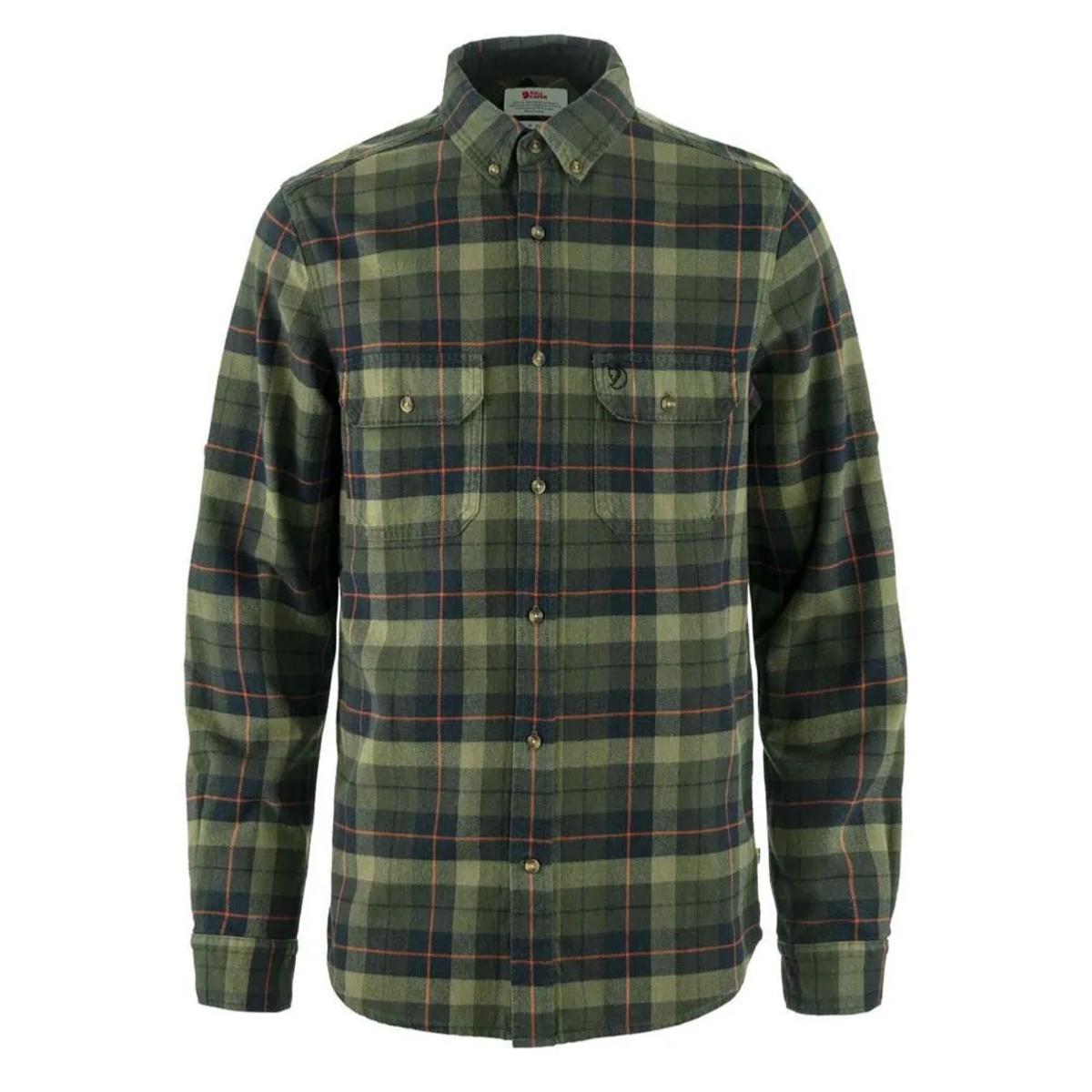 Chemise Singi Heavy Flannel Shirt - Black/Deep Forest