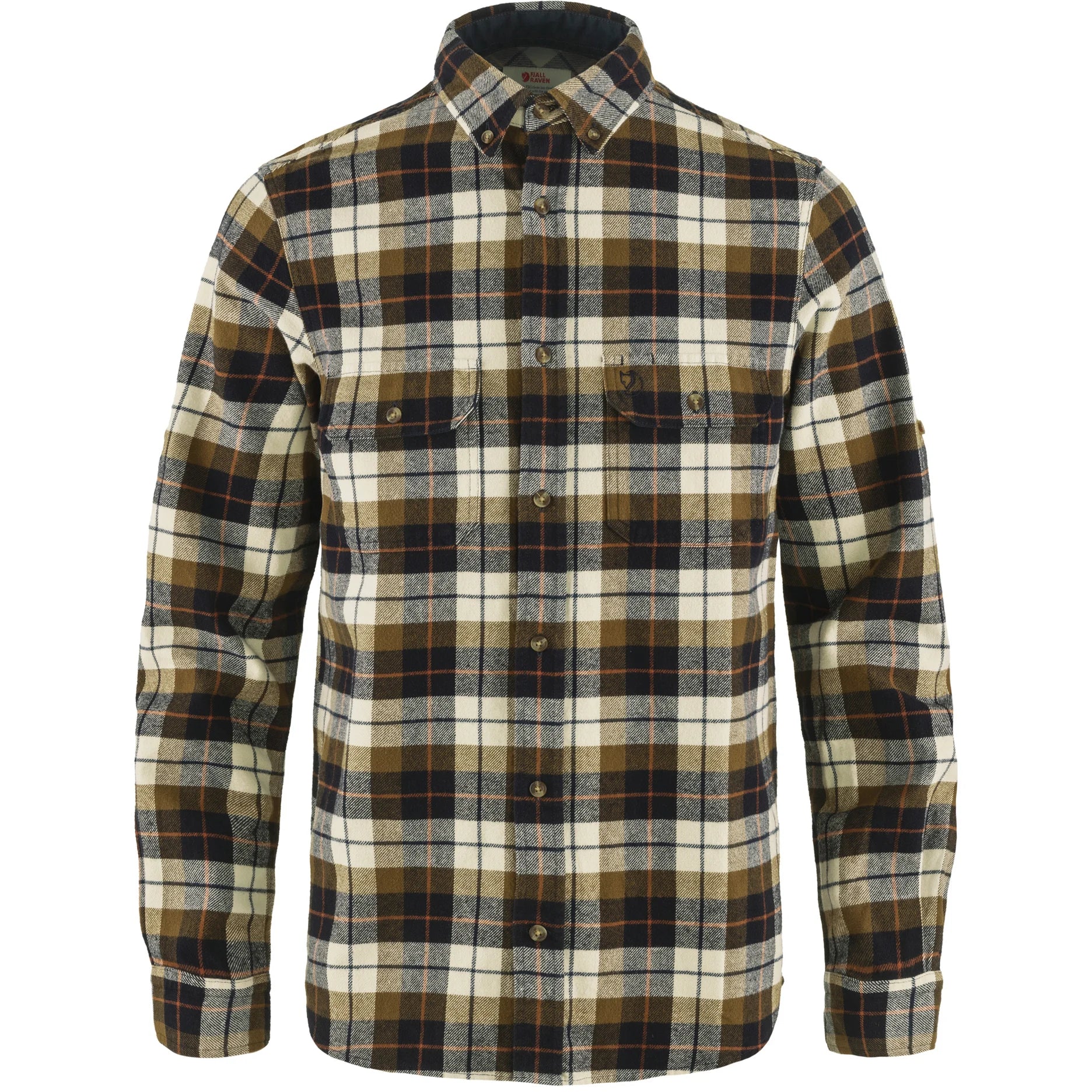 Chemise Singi Heavy Flannel Shirt - Chalk White/Dark Navy