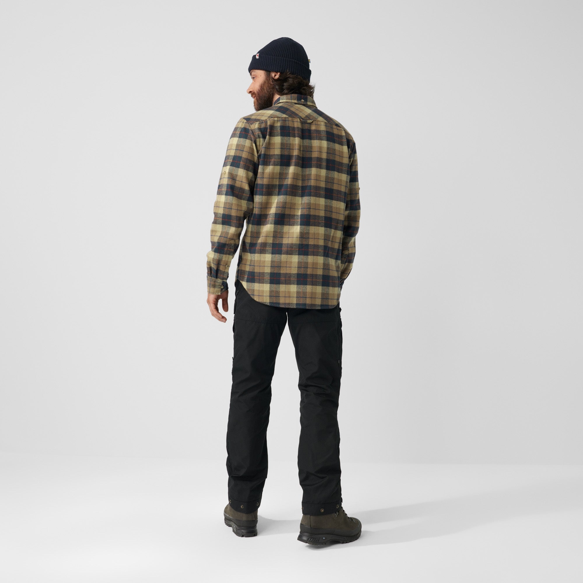 Chemise Singi Heavy Flannel Shirt - Chalk White/Dark Navy
