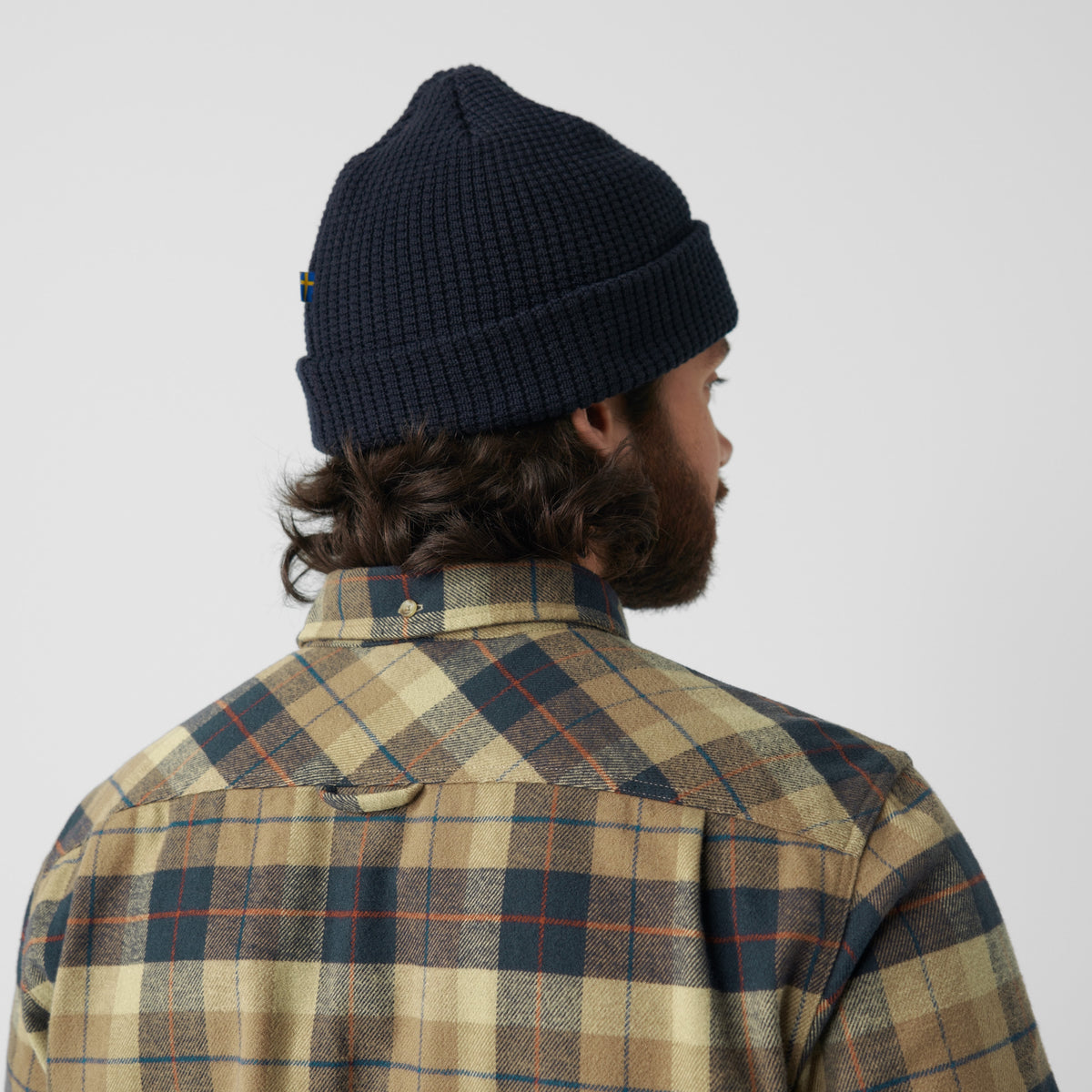 Chemise Singi Heavy Flannel Shirt - Chalk White/Dark Navy