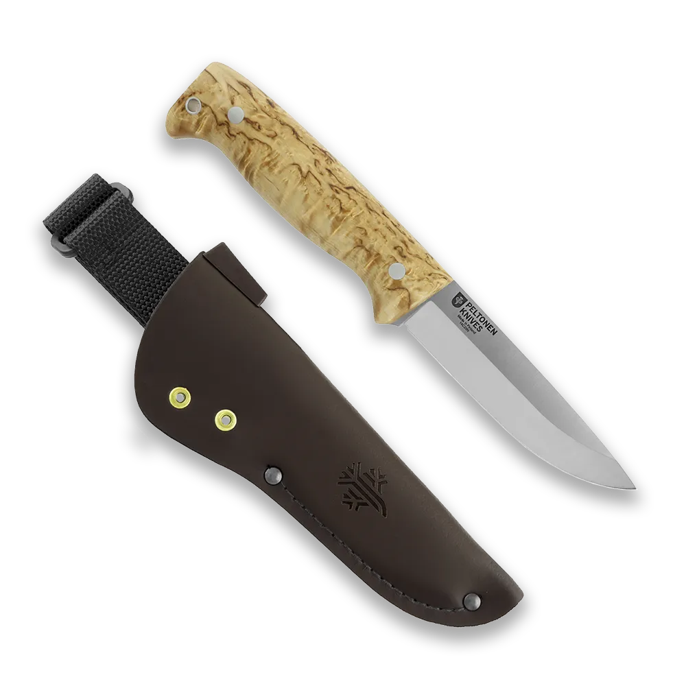 Couteau M07 Full Tang 14C28N - Curly Birch