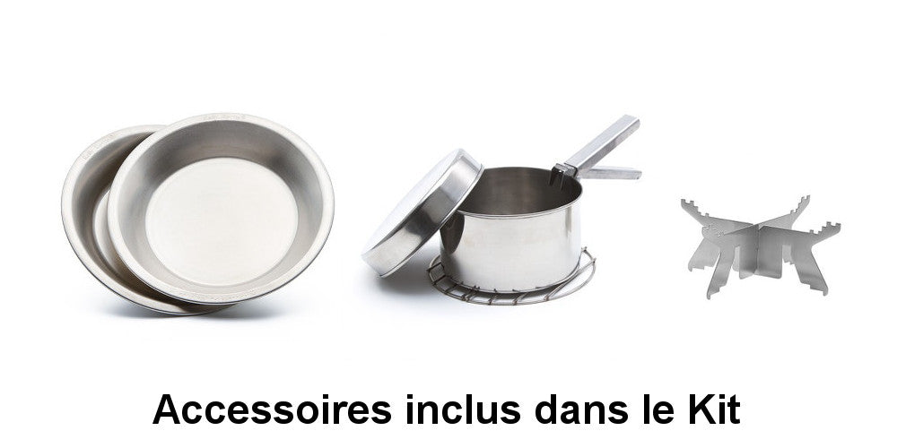 Réchaud Ultimate Scout Kit 1,2L - Inox